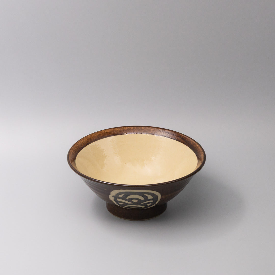 Udon Bowl 22cm Toffee Mon Glaze