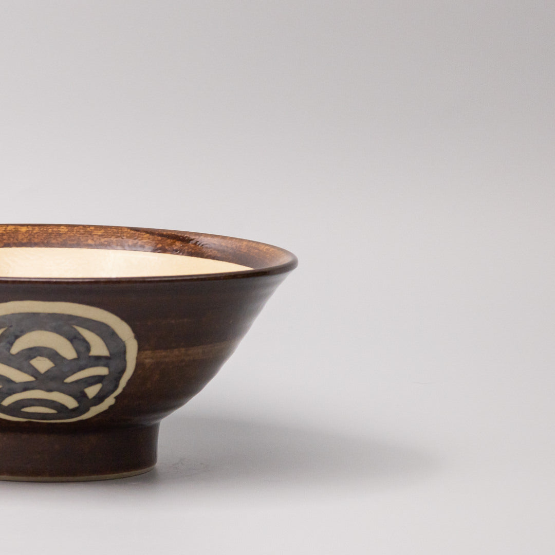 Udon Bowl 22cm Toffee Mon Glaze
