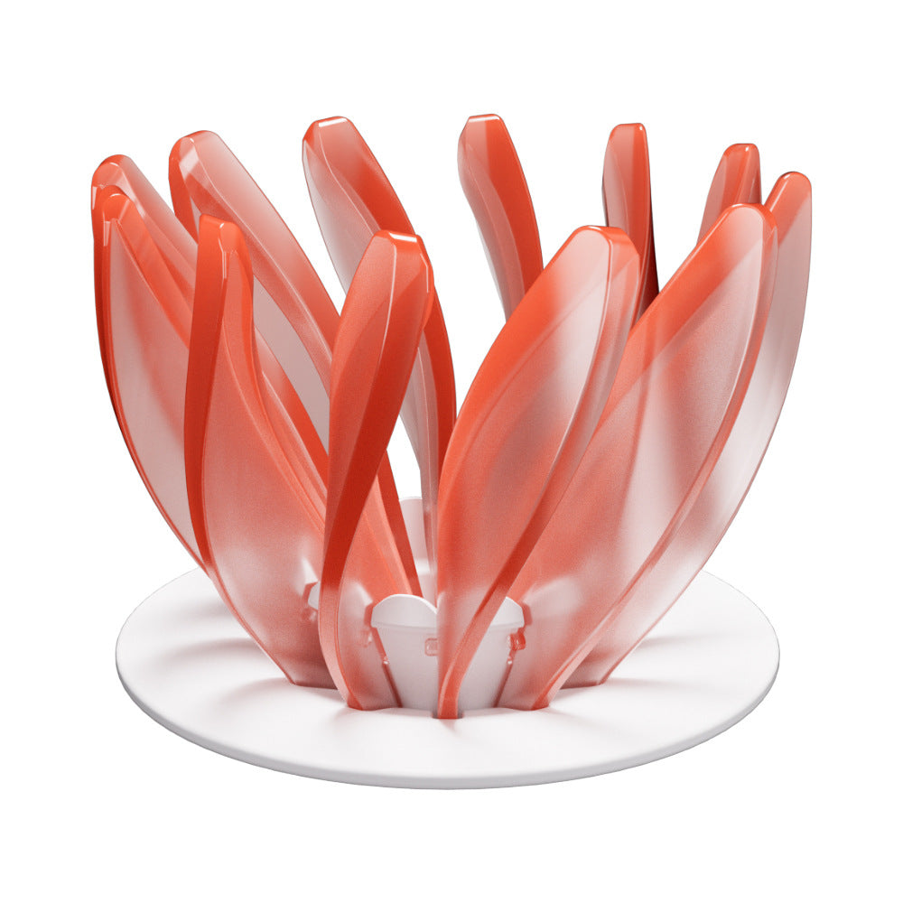 V60 Pour Over Coffee Dripper - Heat Resistant Brew Filter Cone - Orange(White Base)