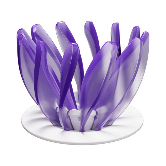 V60 Pour Over Coffee Dripper - Heat Resistant Brew Filter Cone - Purple(White Base)