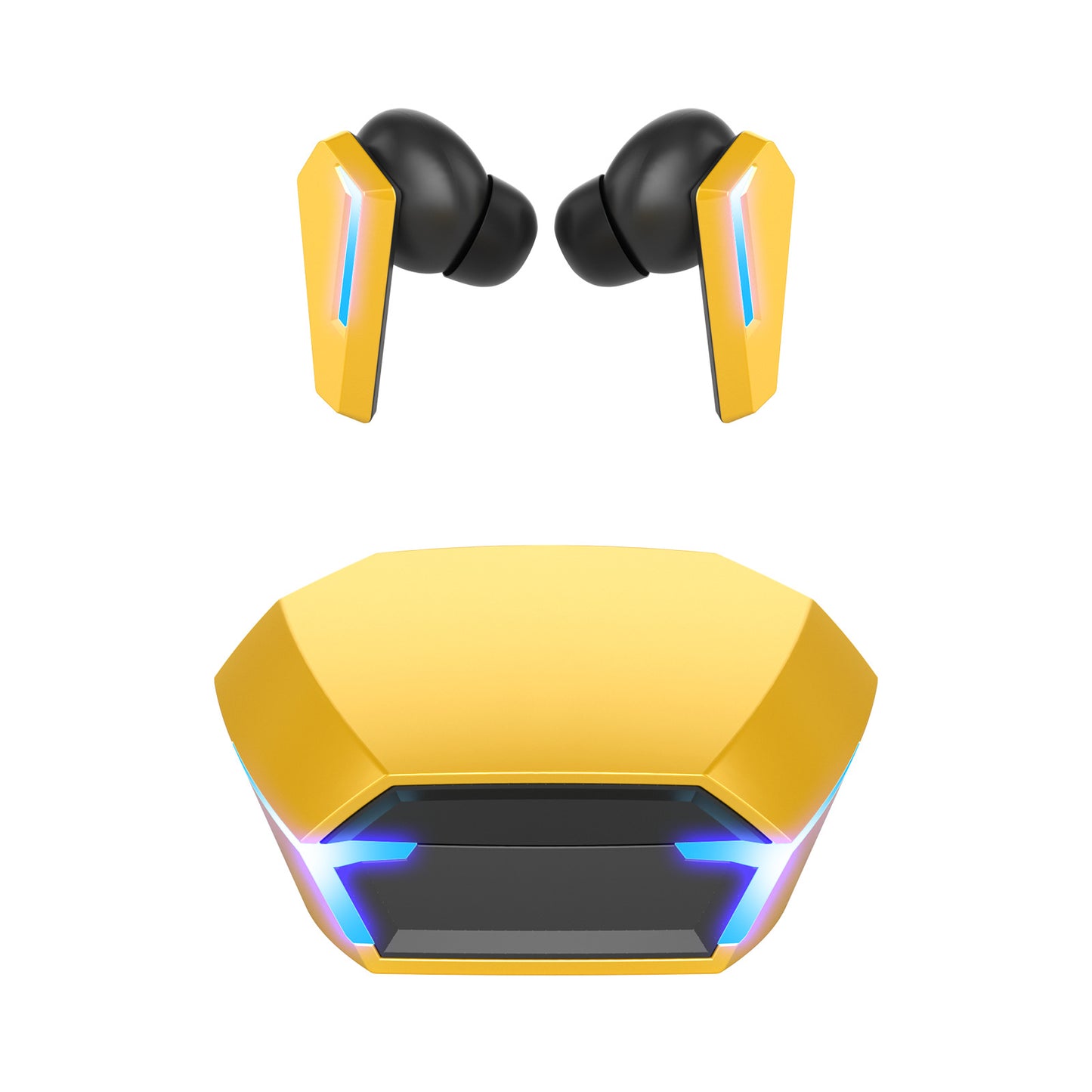 Yellow Wireless Gaming Earbuds - Bluetooth 5.2, Low Delay, 3D Stereo