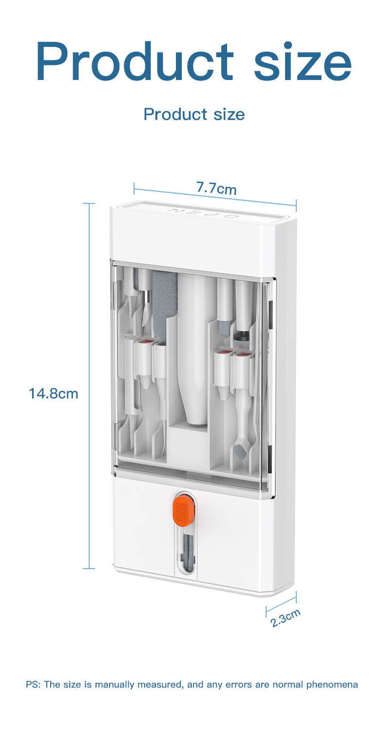 White 22-in-1 Electronics Cleaning Kit - for Keyboards, Airpods, Laptops, Cell Phones, Cameras
