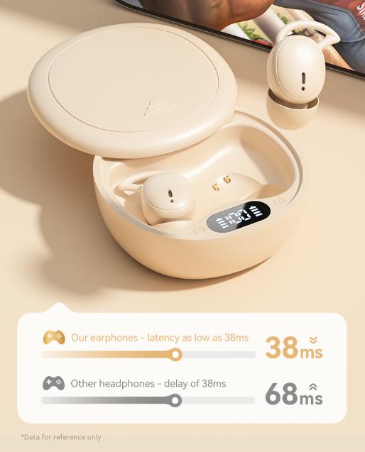 White Ultra-Comfort Wireless Sleep Earbuds - Bluetooth 5.4, Hi-Res Audio, Noise Isolating, 60H Playtime for Side Sleepers