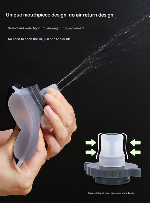 2-Pices Orange Ergonomic Wearable Hydration Flask - Hands-Free Wrist Water Bottle for Running & Sports