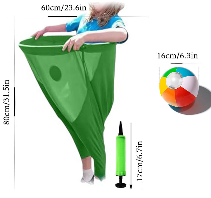 Yellow Granny Pants Yard Game for Kids - Durable Outdoor Tossing Activity with Ball and Pump - 60x80cm Fun Backyard Game for Australian Family BBQs