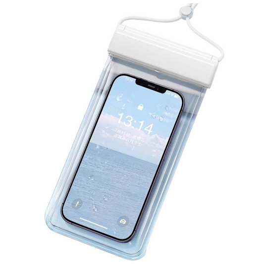 3-PCS White IPX8 Waterproof Phone Pouch(19×11 CM) - Universal Touch Screen & Underwater Photo Case for Swimming, Snorkeling, and Beach