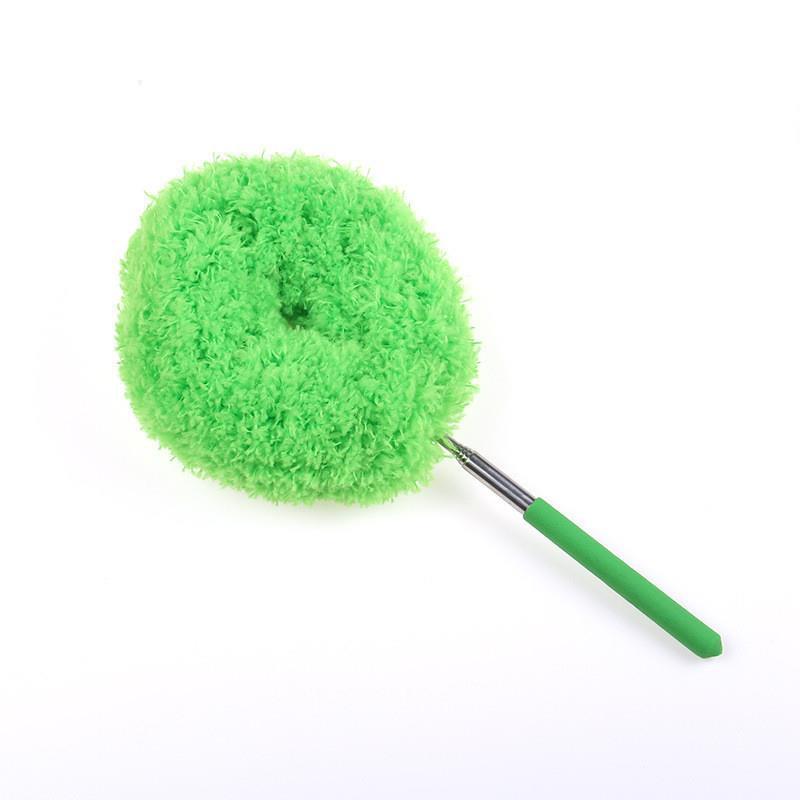2-Pack Green Telescopic Electrostatic Duster with 360° Hollow Ring Design - Fan Blade Cleaner, High Reach Dust Removal, Multi-Purpose