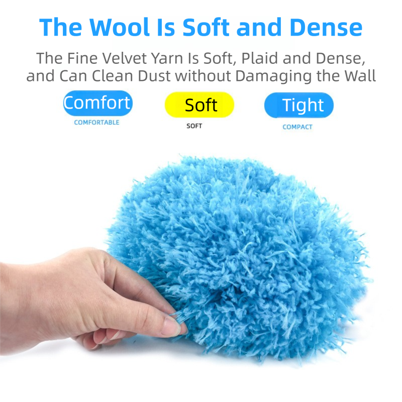 2-Pack Orange Telescopic Electrostatic Duster with 360° Hollow Ring Design - Fan Blade Cleaner, High Reach Dust Removal, Multi-Purpose