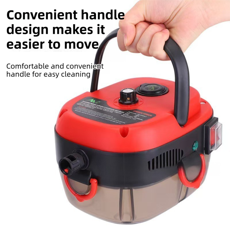 White Portable High-Pressure Steam Cleaner with 1000ml Tank & 7-Piece Pro Brushes/Spray Nozzle Kit - 131°C High-Temp Deep Cleaning Machine for Kitchen Grease and Home Sanitization