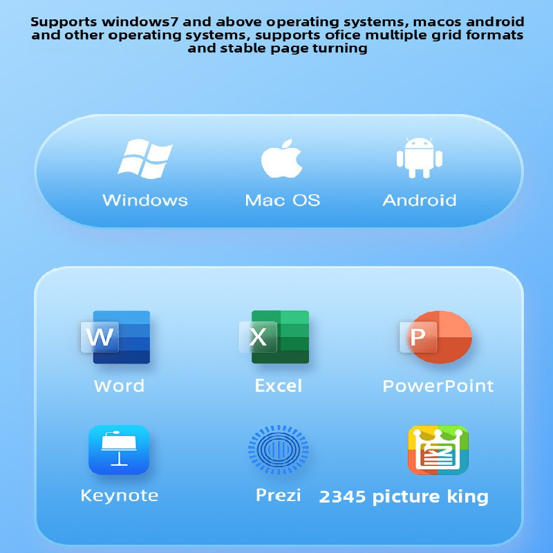 White Wireless Laser Presenter Remote with 55cm Retractable Pointer 2.4GHz PPT Clicker for Teachers and Office Meetings Rechargeable AU Stock