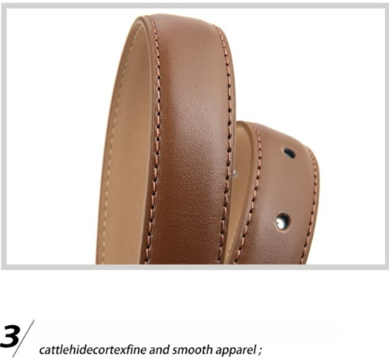 Women's Genuine Leather Thin Belt 2.3cm Width Minimalist Gold D-Shaped Buckle Casual Waist Strap for Jeans Dresses Grey 105cm