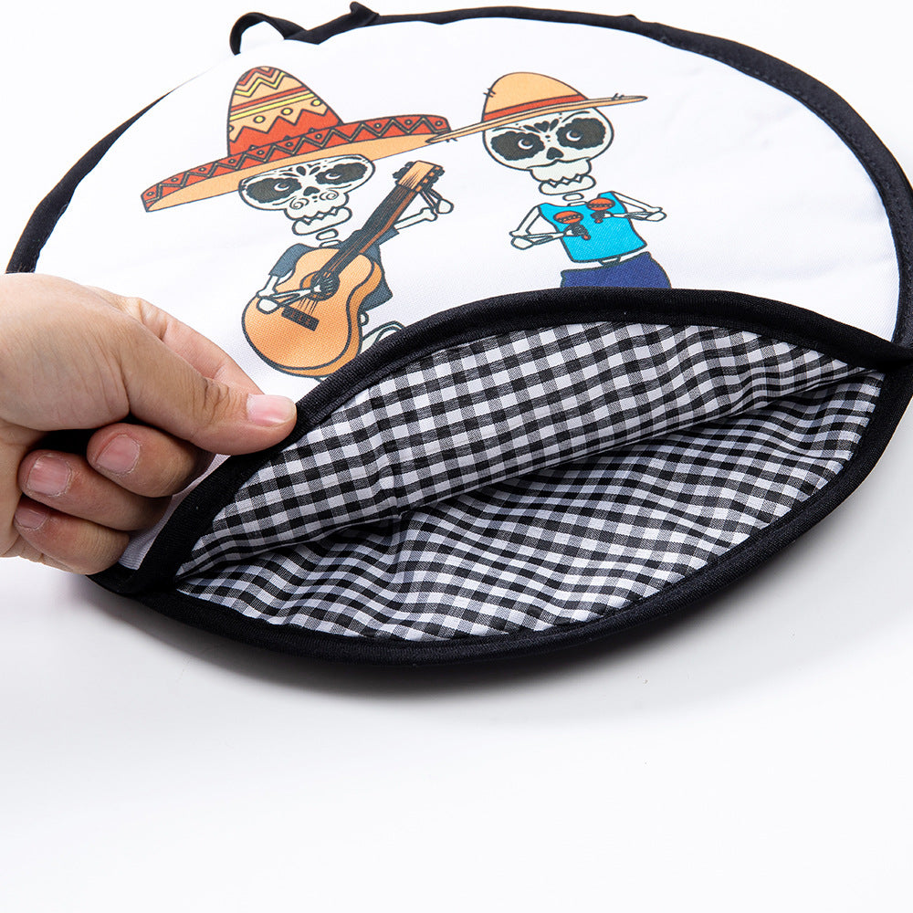 2-Pack 12-Inch Tortilla Warmer Pouch for Soft Tacos, Pancakes & Potatoes (30x30cm, Style 3)