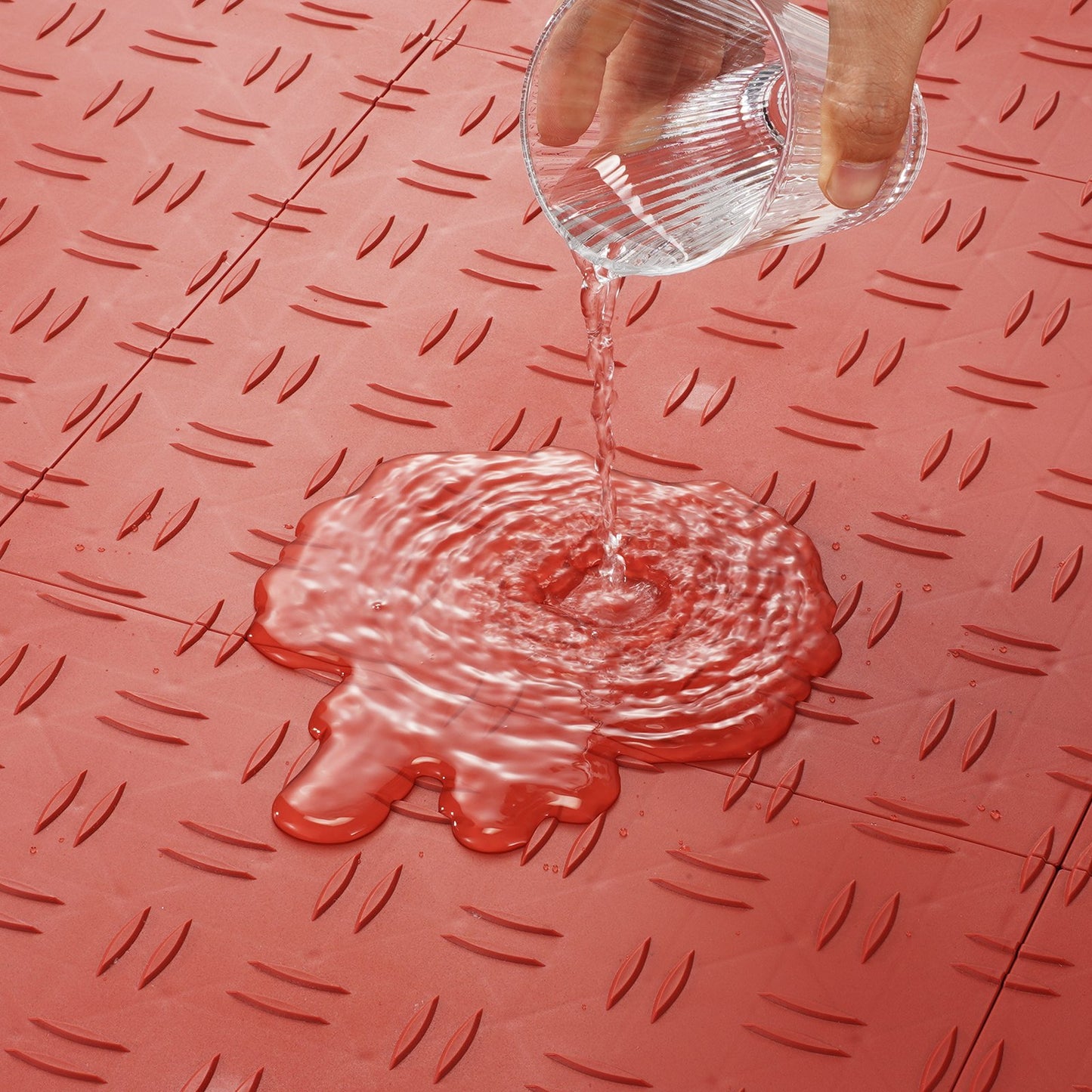 VEVOR Garage Tiles Interlocking 12x12 in 50 Pack Garage Flooring Tiles Red