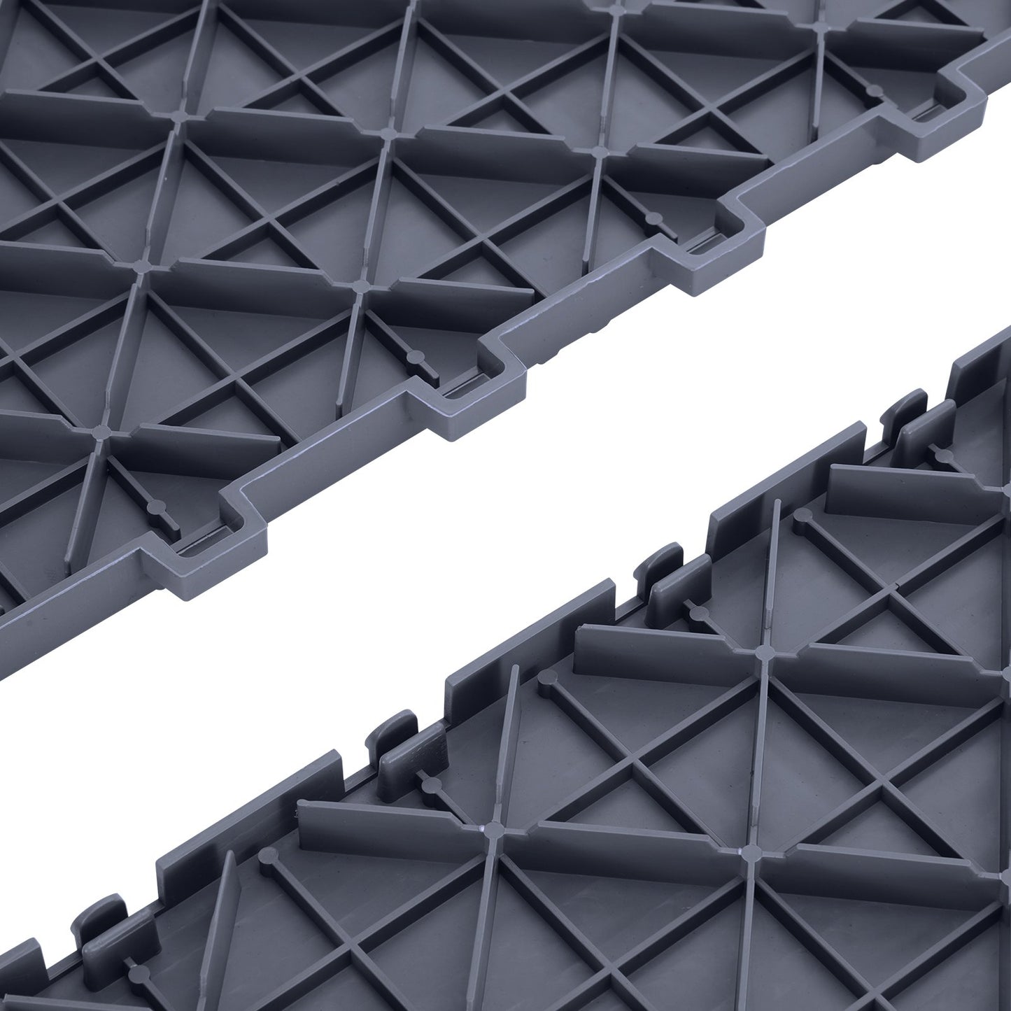 VEVOR Garage Tiles Interlocking, 12 x 12 x 0.53 inch 50 Pack Garage Floor Covering Tiles, Non-Slip Double-Sided Texture Garage Flooring Tiles, for Garages, Basements, Repair Shops, Graphite Gray