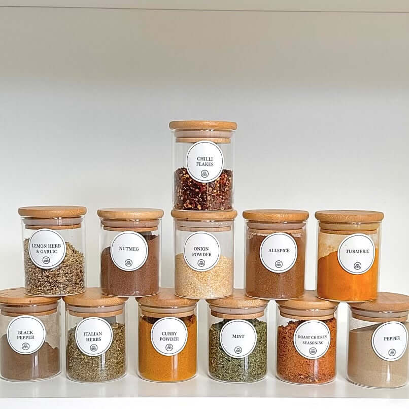 Bamboo Lid Spice Jar - 220ml Storage Organisers
